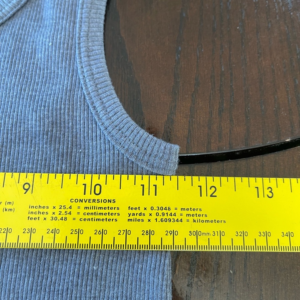 Women's vintage gray 100% cotton Tank Top OS - Picture 6 of 7